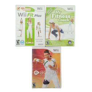 Nintendo Wii Fit Plus My Fitness Coach Active Personal Trainer Games Lot Of 3